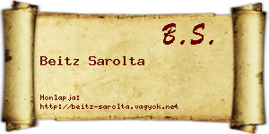 Beitz Sarolta névjegykártya