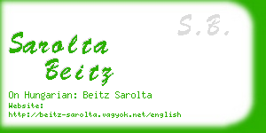 sarolta beitz business card